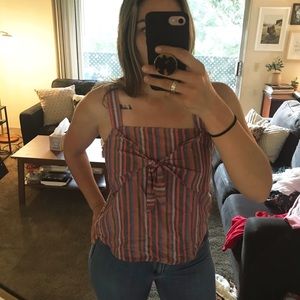 Madewell striped detail tank